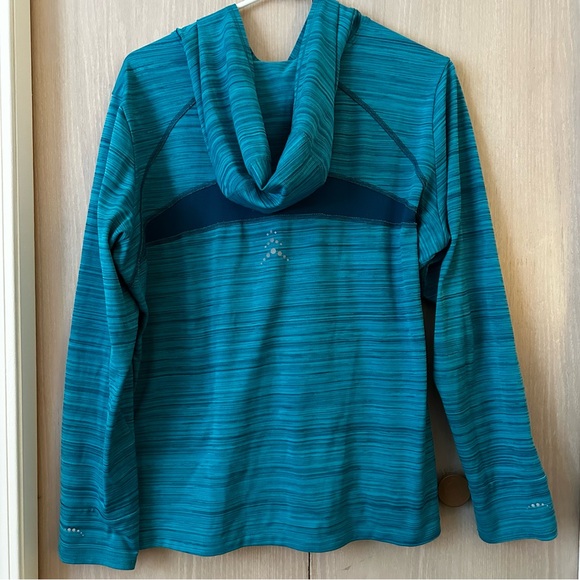 REI Teal Striped Pullover Hoodie - Picture 4 of 9